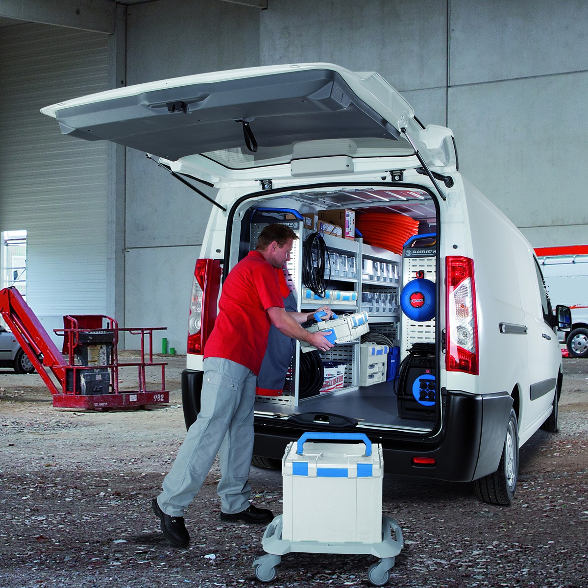 Sortimo Globelyst Fahrzeugeinrichtung Beispiel Elektriker