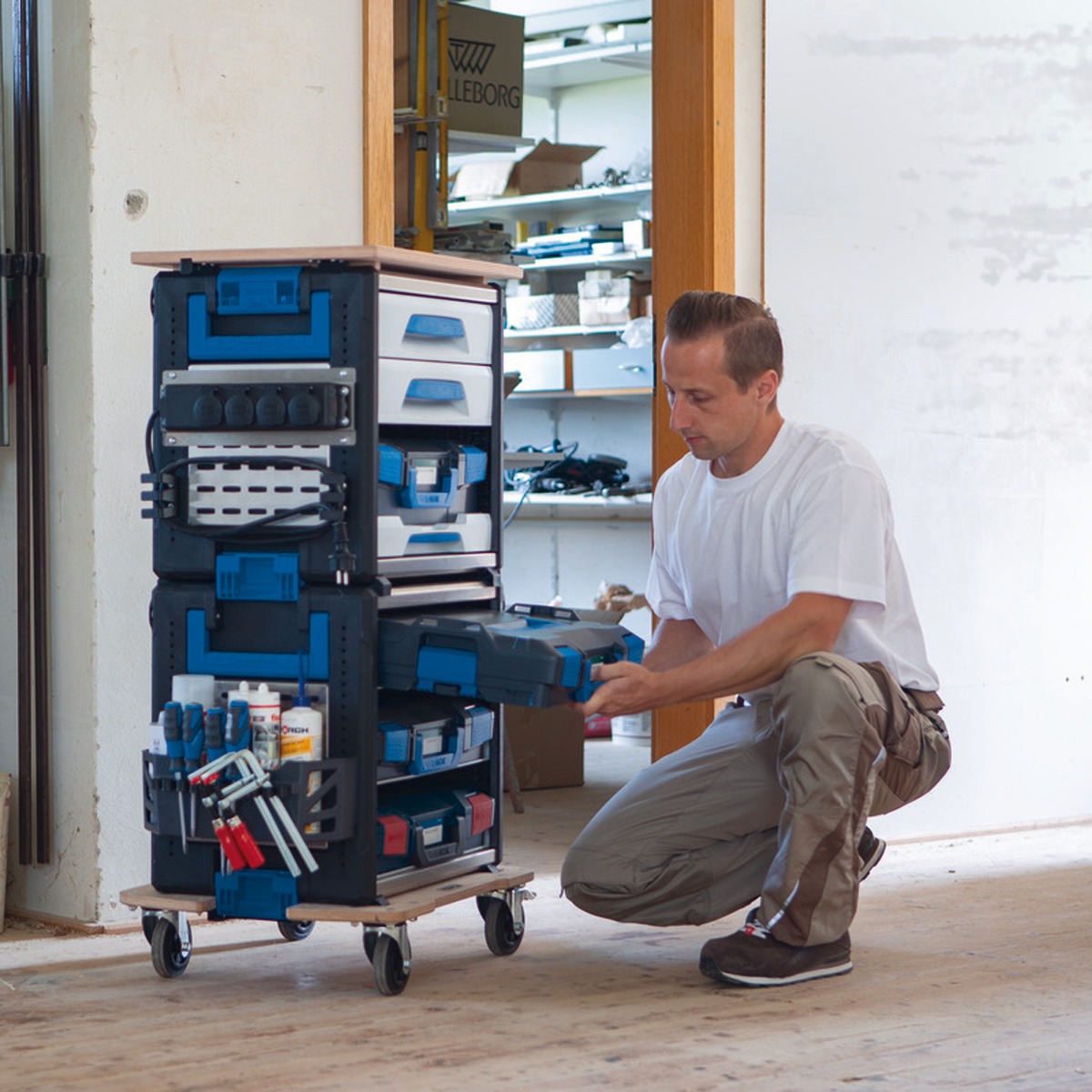 Sortimo Workmo Fahrzeugeinrichtung Set im Einsatz
